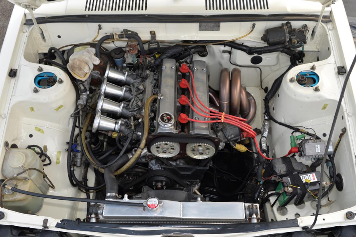 AE86に搭載される「4A-Gエンジン」。チューニングのキモである 