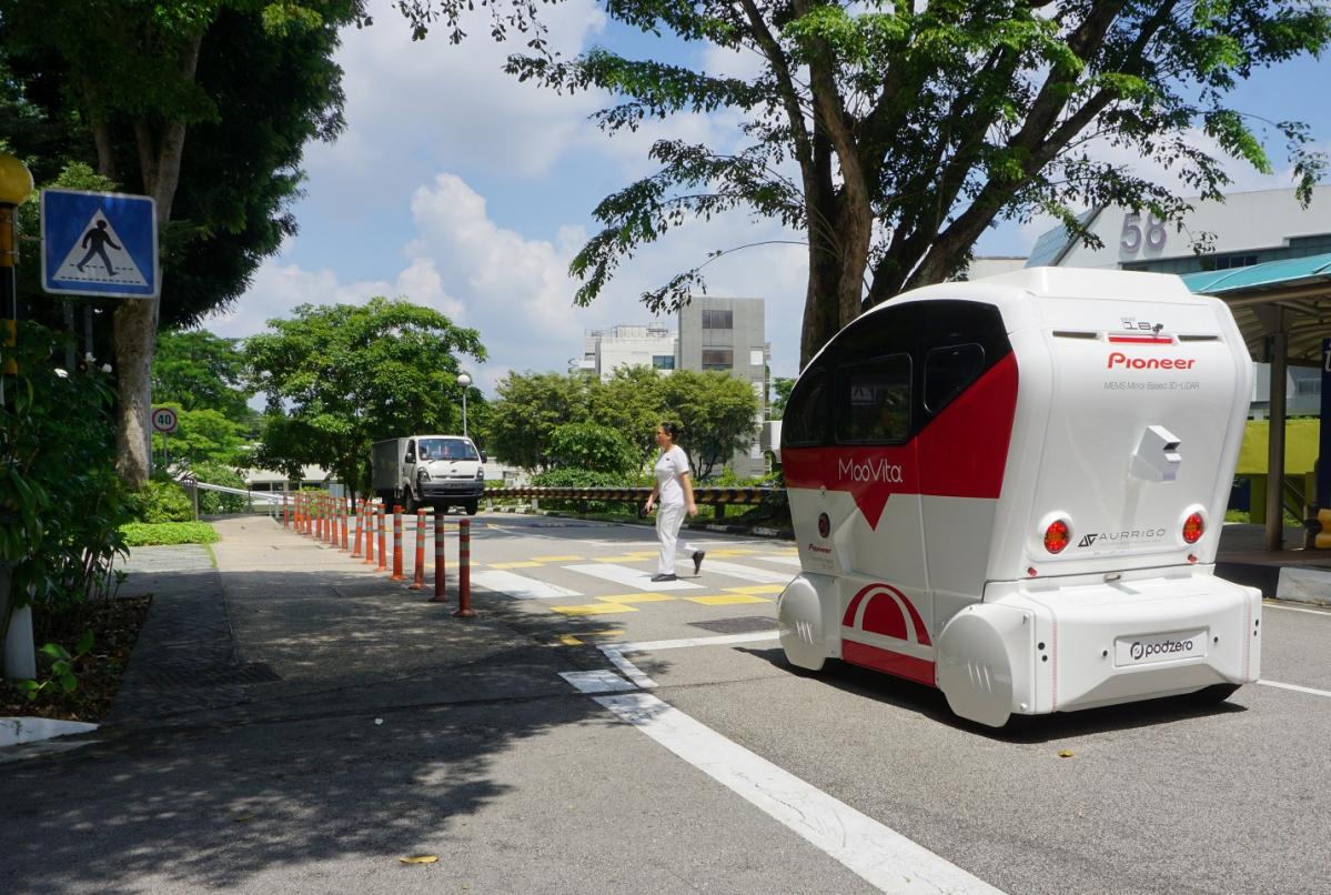 パイオニアの「3D‐LiDARセンサー」を搭載した自動運転シャトルバス、シンガポールにて実証実験を開始