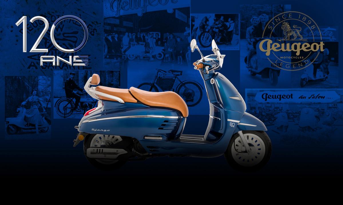 プジョーのスクーターに記念モデルが登場！ 150cc仕様の「ジャンゴ120thリミテッドエディション」