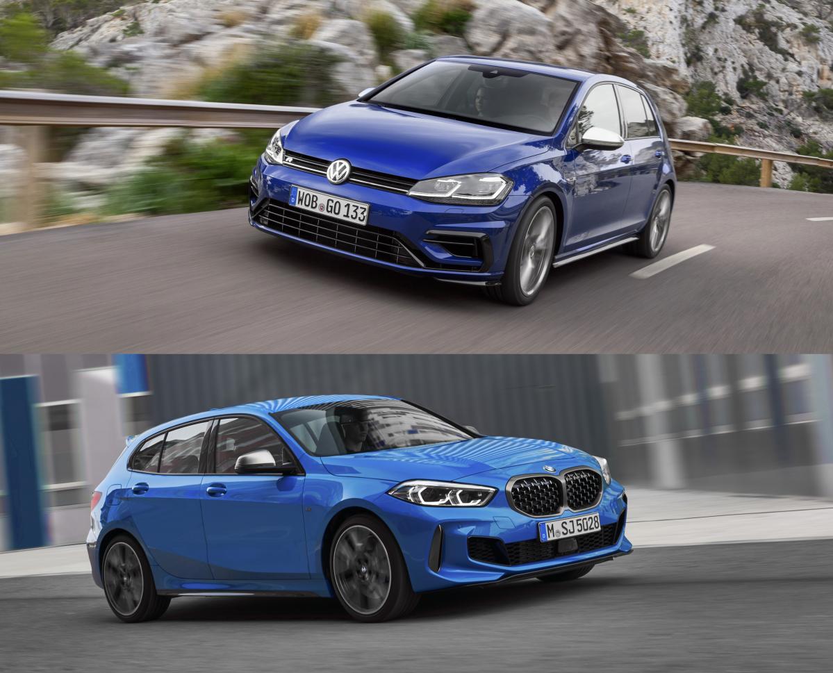 新型BMW 1シリーズのハイエンドグレード、M135iとフォルクスワーゲン・ゴルフRを比較した