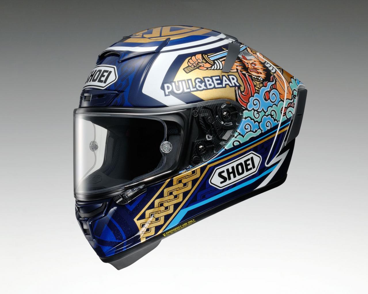SHOEI X-Fourteen|M・マルケスのレプリカヘルメットは「祭」がドーン！ 2018MotoGP日本GPモデル