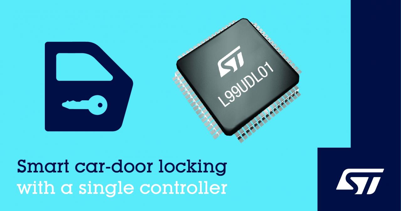 STマイクロエレクトロニクス：設計の簡略化と安全性向上を可能にする高集積の汎用車載ドア・ロックICを発表