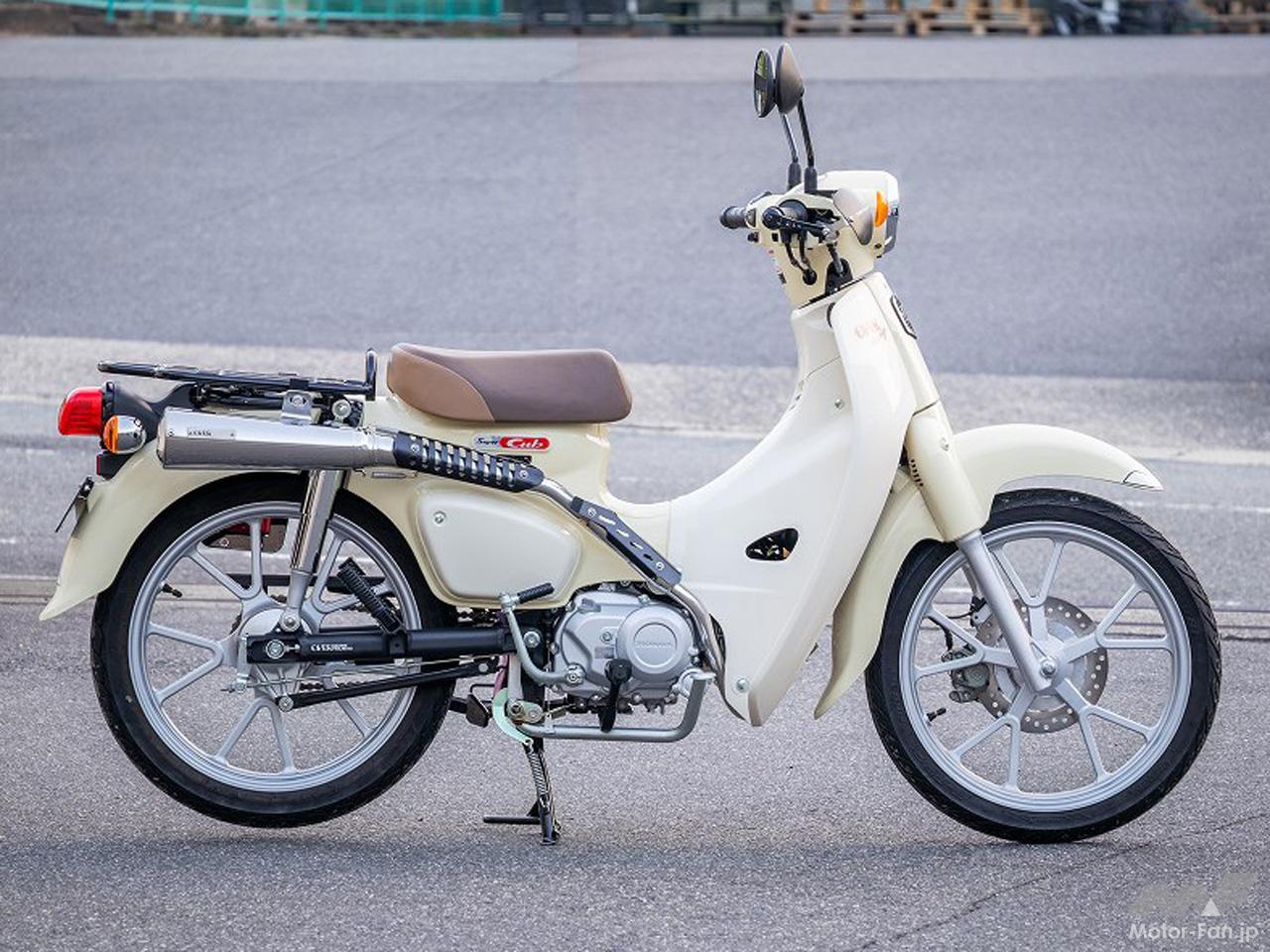 スーパーカブC110(22-)用ショートメガホンマフラーがOVERレーシング 