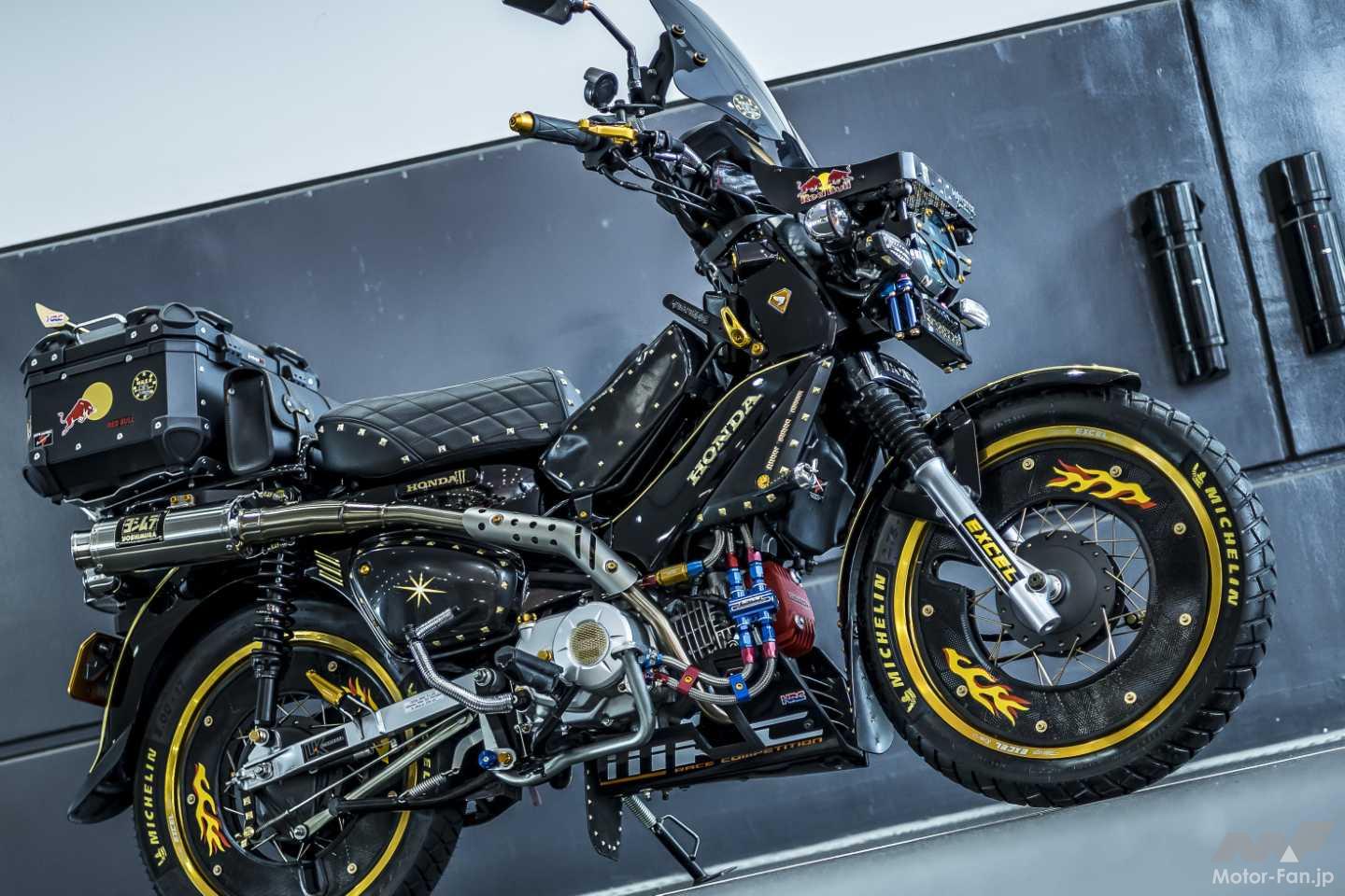 ワルさ”と高級感を両立！スタッズ×自作エアロのクロスカブ110カスタム