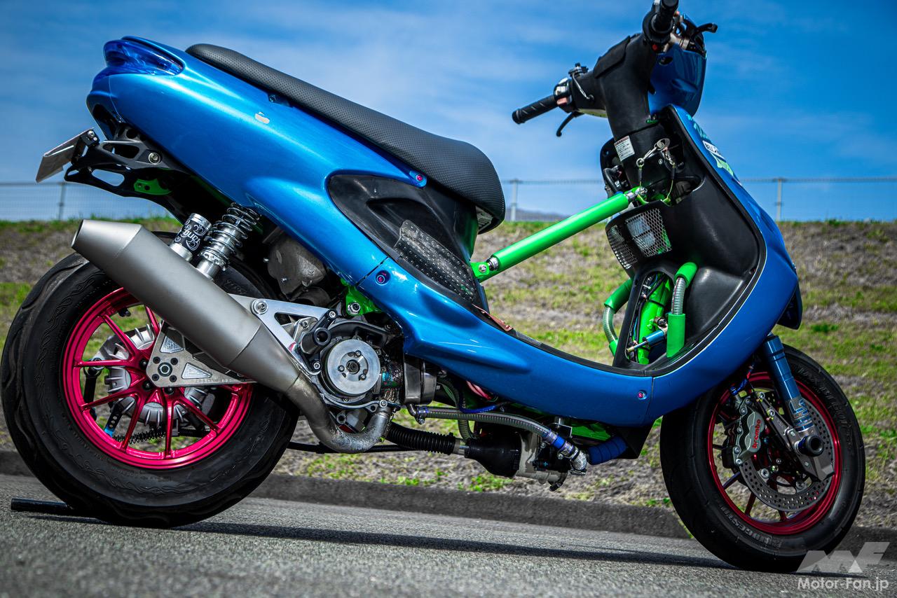 ミニバイクレース用の131ccとなっているグランドアクシスを最高速仕様