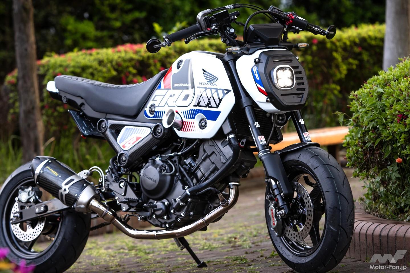 グロムにCBR250Rエンジン搭載で30ps超！ カーボンホイール装着のUSDM