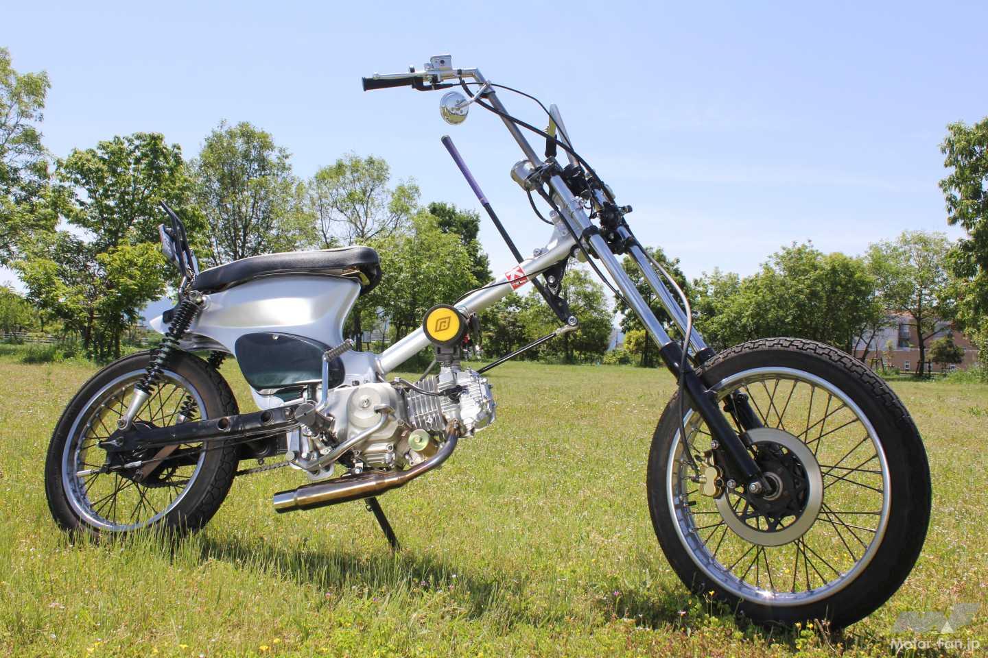 150mm延長で別モノに!?】CBX125足周り流用で仕上げた“ロングフォーク 150mm延長で別モノに!?】CBX125足周り流用で仕上げた“ロングフォーク