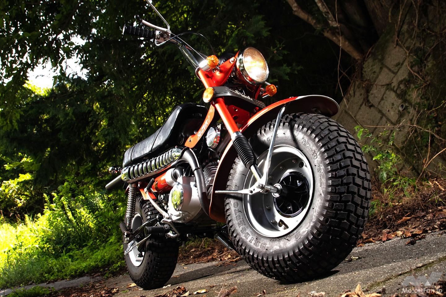 こんなバイク知ってる? 超極太タイヤが目印!「スズキ・バンバン90 こんなバイク知ってる? 超極太タイヤが目印!「スズキ・バンバン90