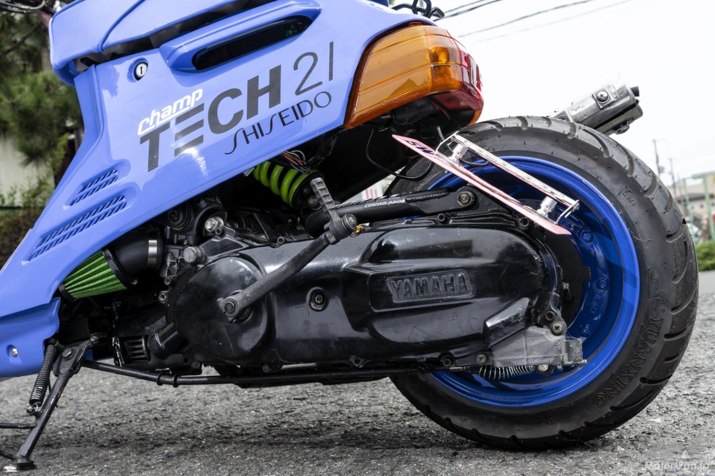 TECH21カラーのヤマハ・チャンプRSを太足＆ロンホイ化！ 流用アイデア