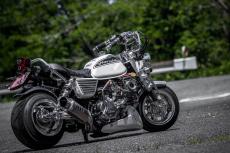 SP武川製ボアアップキットで88cc化、キャブはヨシムラTMR28。モンキー