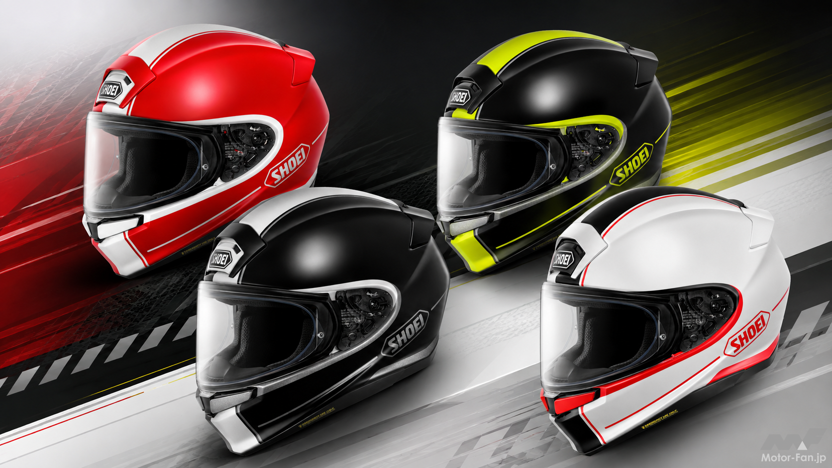  Baricade レッド　新品未使用 SHOEI「Z-9」に新グラフィック「BURNSIDE-バーンサイド-」登場