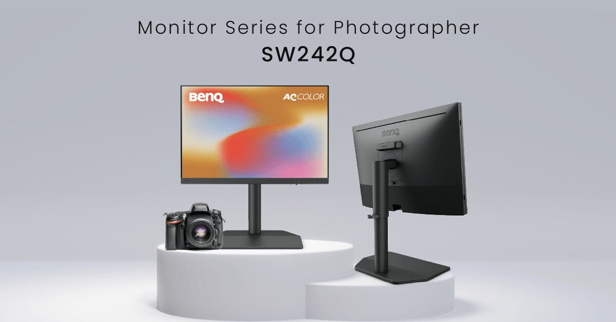 BenQ「SW242Q」、24.1型カラマネ対応モニターをUSB-C 90W給電・高解像度化で刷新