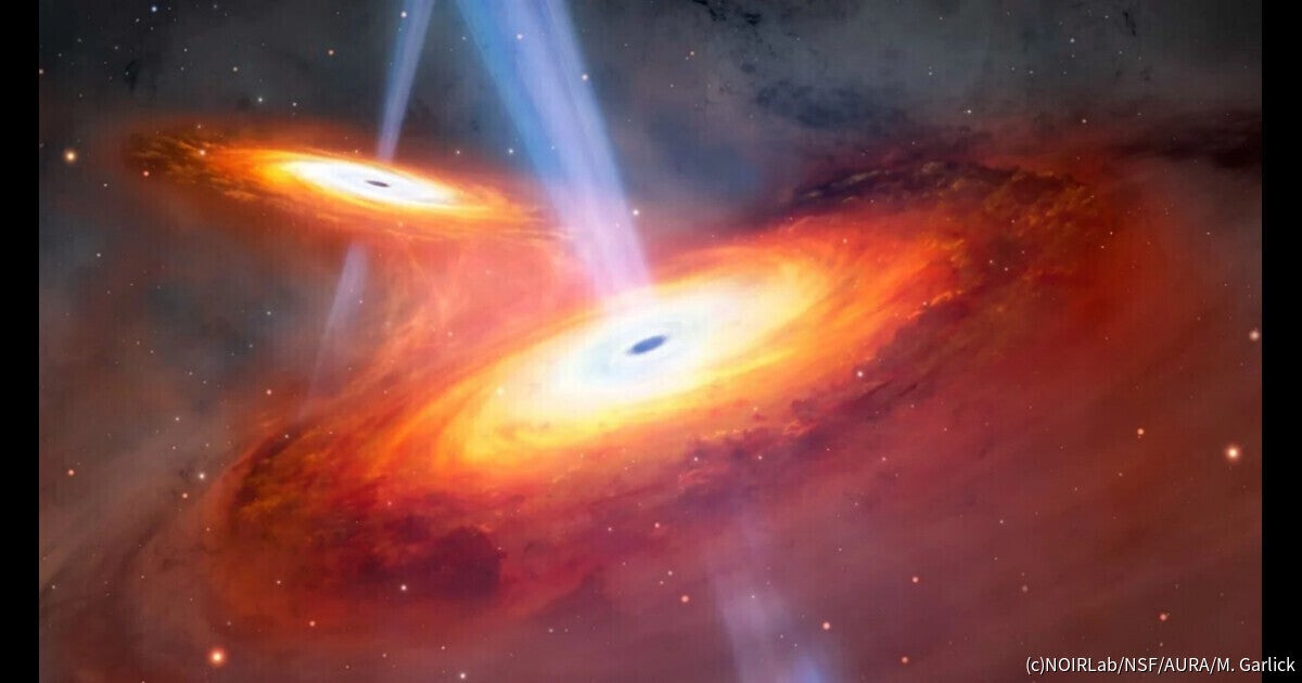 愛媛大など、宇宙の夜明けの時代に合体する2つの巨大ブラックホールを発見