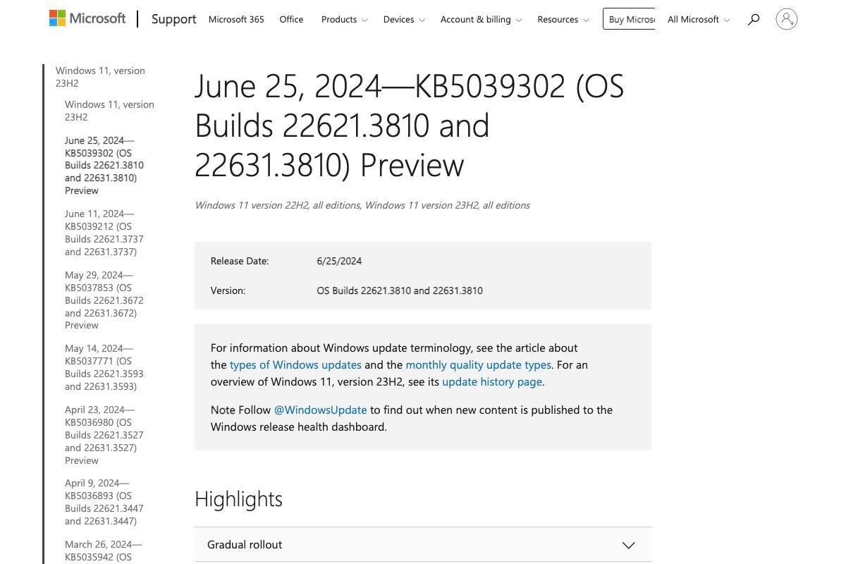 Windows 11向け更新プログラム「KB5039302」プレビュー版公開