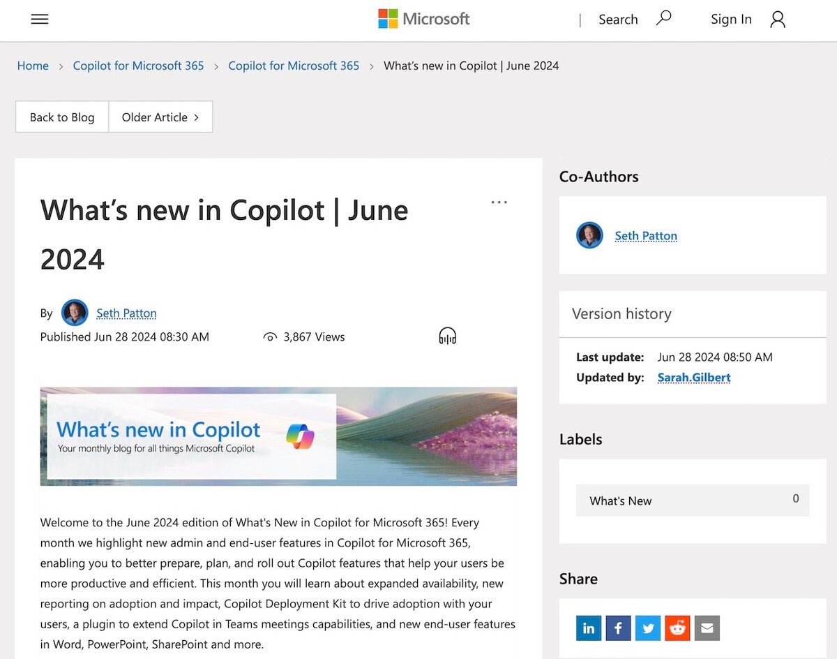 Copilot for Microsoft 365の6月のアップデート、新機能まとめ