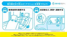 車内置き去りによる熱中症事故に注意! 日本気象協会「熱中症ゼロへ」プロジェクト、JAF監修の新たな標語「りすきー」発表