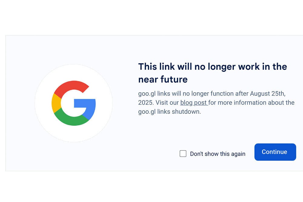 短縮URL「Google URL Shortener」2025年8月に完全終了、リンクの機能停止に注意