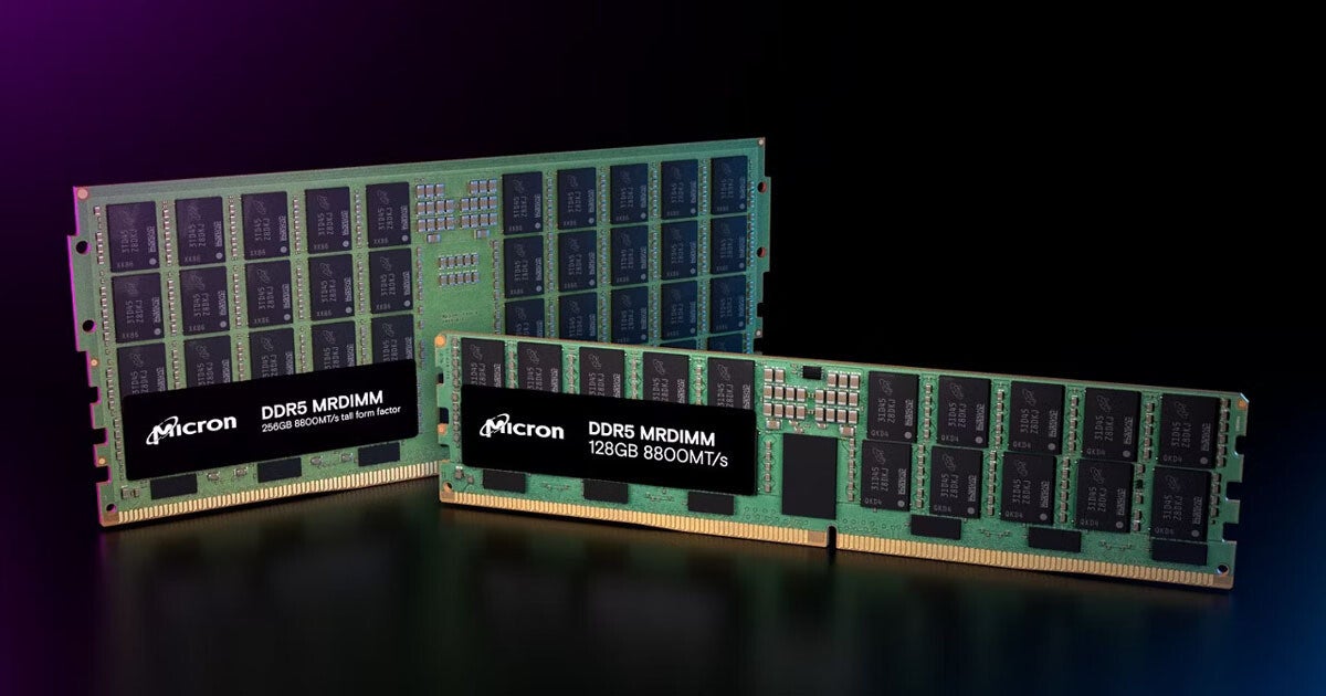 Micron、データセンター向けメモリフォームファクタ「MRDIMM」のサンプル提供を開始