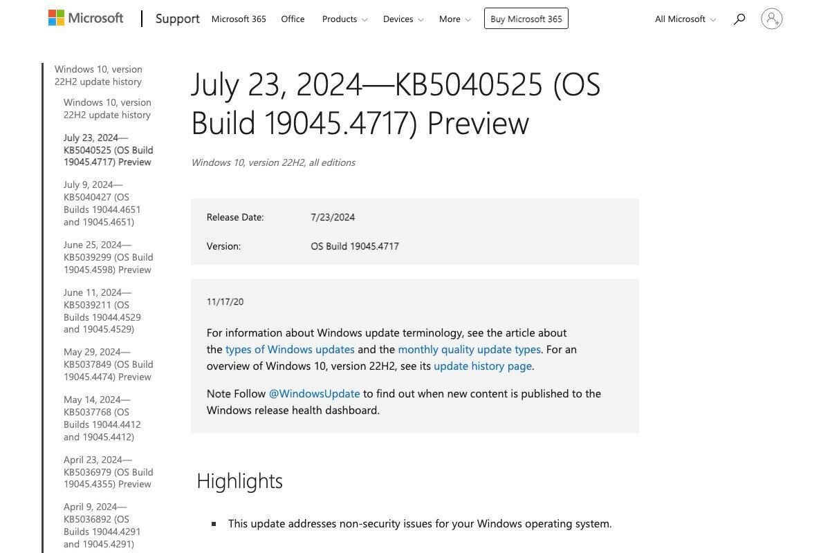 Windows 10のアプリクラッシュ問題など修正する更新プログラム「KB5040525」公開