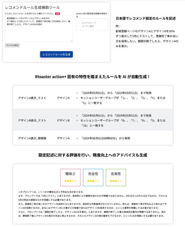 "デザインAとデザインBを50%ずつ表示して5月にテストして登録完了率の高い方を" - ブレインパッドがAIでレコメンドルール設定を自動生成する機能