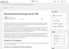 Microsoft、Exchange 2016の延長サポート終了に向けたガイダンスを公開