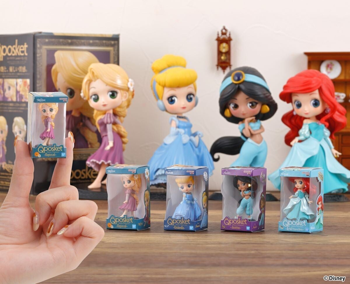 【ディズニープリンセス】精巧なフィギュアがミニサイズに! ガシャポン「Disney Q posket ミニチュアコレクション」発売!