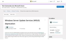 Microsoft、Windows Server Update Services(WSUS)の廃止発表