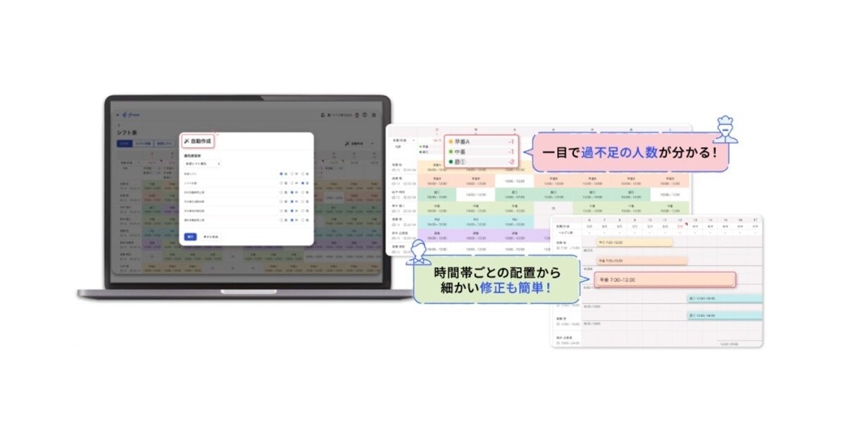 freee、AIが自動でシフトを作成する新サービスを提供‐転機作業を削減