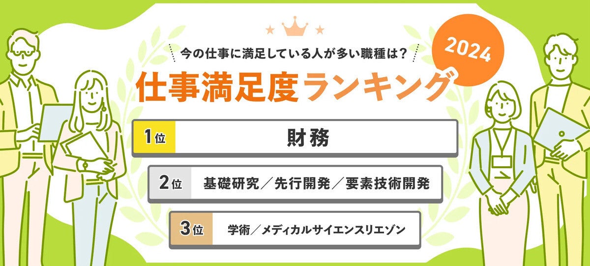 【2024】仕事満足度ランキング、1位は?