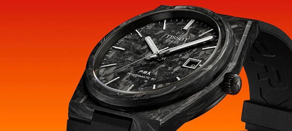 TISSOT、PRX新作はタフな漆黒カーボンの40mm パワーマティック80