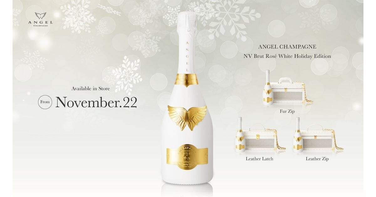 エンジェルシャンパンからホリデーシーズン限定「NV Brut Rose White Holiday Edition」