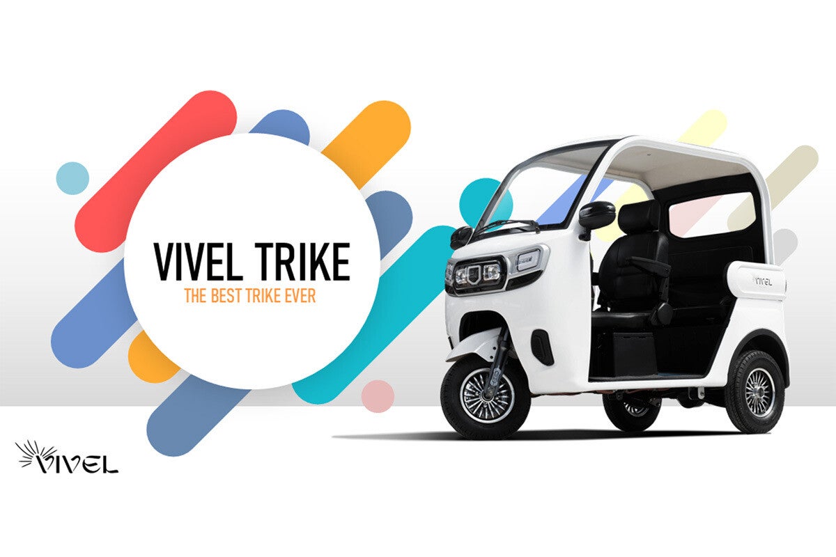 自宅のコンセントで充電可能な3人乗りトライク「VIVEL TRIKE」の販売代理店を募集