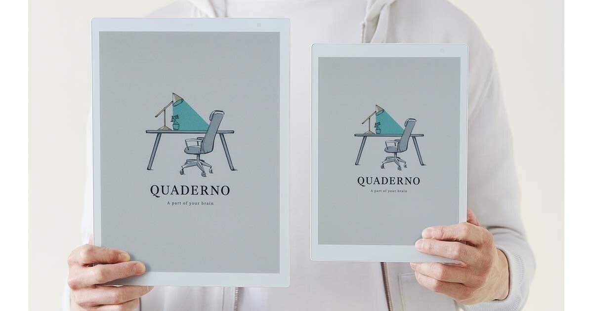 富士通、カラー化した電子ペーパー「QUADERNO」　A4サイズとA5サイズの2種類