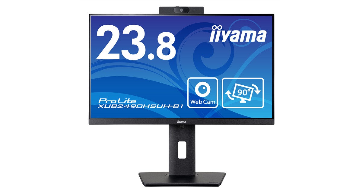 マウス「iiyama」、フルHD Webカメラ一体型の23.8型ディスプレイ