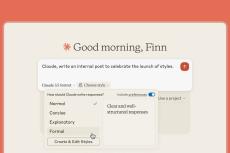 チャットAI「Claude」にスタイル機能、パーソナリゼーションでライバルに対抗