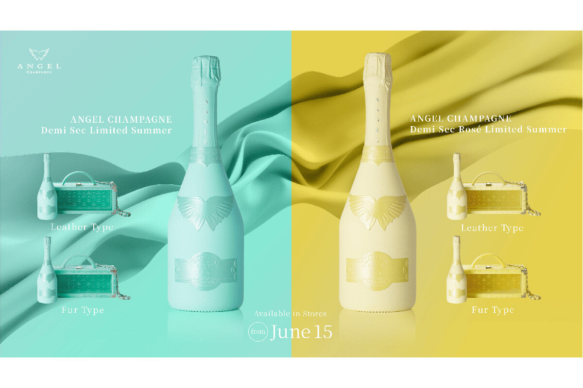 エンジェルシャンパン　空瓶＋ケース　サマーエディション　グリーン&イエロー ANGEL CHAMPAGNEが、グリーンとイエローを纏った夏季限定コレクション2