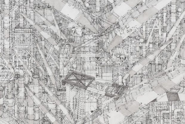 無限に広がる想像の都市を圧倒的な想像力と超絶した画力で描き切る気鋭のアーティスト、田島大介の初の画集刊行記念展
