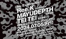 Ree.K、MAYUDEPTH、TEI TEIが提供する“新体験”のパーティーNu Experience!! が開催