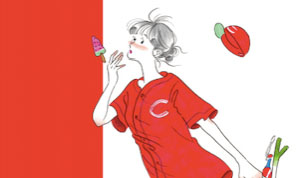 野球好きの女子を描く、たなかみさきが個展「ホームランさよなら」を