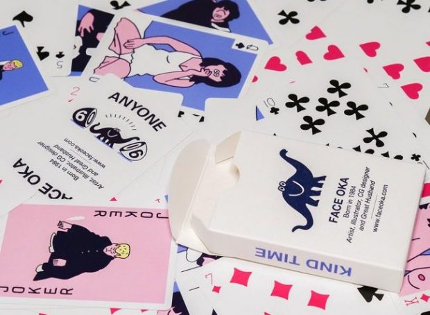 カーディストリー”カルチャーに注目。デンマークのデックブランドANYONE×アーティストFACE OKA “KIND TIME” Playing  Cards Launch Exhibition｜Infoseekニュース