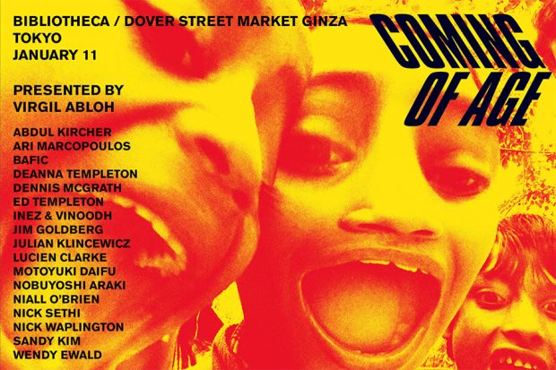 ‘COMING OF AGE’ CURATED BY VIRGIL ABLOH PRODUCED BY LITTLE BIG MAN GALLERY at DOVER STREET MARKET GINZA