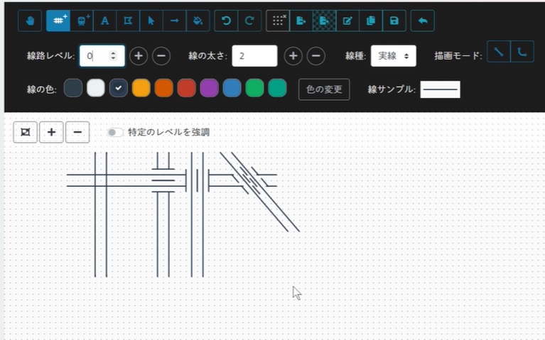 鉄道の路線「配線略図」が描けるWebアプリ作ってみた