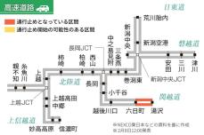 ［交通情報・新潟］関越道・六日町IC～渋川伊香保ICの上下線で通行止め、大雪の影響（2月8日）