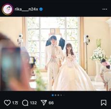 中井りか、テレ東Dとのミラコスタ結婚式で「世界で一番幸せ」ミッキーやダッフィーもお祝い