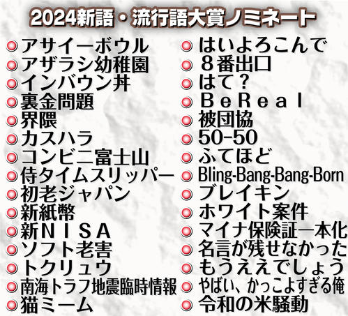 【流行語】「アザラシ幼稚園」オランダのライブ配信がバズる「茶柱」などワードも／ノミネート