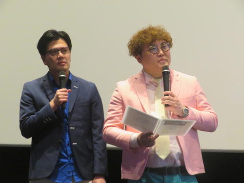 マユリカ中谷「なんで僕らがMC」アニメ映画「メイクアガール」公開御礼舞台あいさつ出席