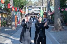 龍神様が御祭神！？　あらゆるご利益に対応する五色の龍神を祀る田無神社にてランパンプスが合格祈願！