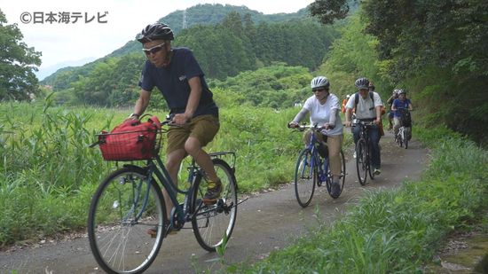 加茂川の源流を訪ねるサイクリングツアー　約17kmの工程をサイクリング　大山の風景や江戸時代の村の絵図も見学　鳥取県米子市