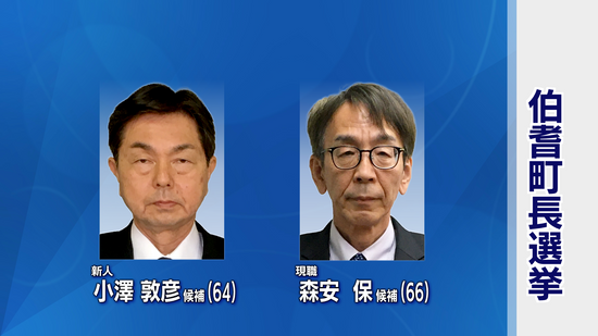 20年ぶりの選挙戦に　鳥取県伯耆町の町長選挙　現職と新人の一騎打ち