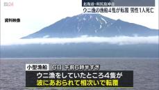 ウニ漁の漁船4隻が転覆、男性船長が死亡　北海道利尻島沖合
